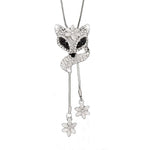 Colar raposa com diamantes