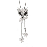 Colar raposa com diamantes