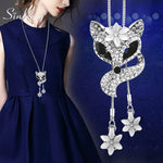 Colar raposa com diamantes