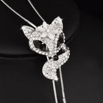 Colar raposa com diamantes