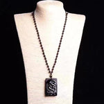 Colar raposa obsidiana obsidiana