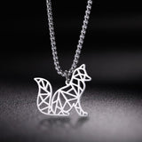 Colar raposa origami dinheiro