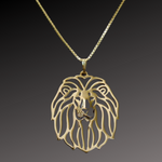 Colar rei leão ouro