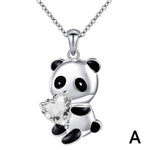 Colar romântico panda a / branco