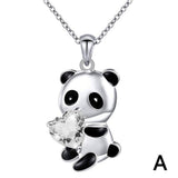 Colar romântico panda a / branco