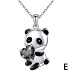 Colar romântico panda e / cinzento