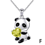 Colar romântico panda f / amarelo