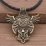 Colar símbolos vikings bronze