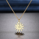 Colar sol feminino dourado