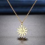 Colar sol feminino dourado