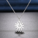 Colar sol feminino prata