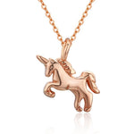 Colar unicórnio metal ouro rosa