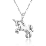 Colar unicórnio metal prata