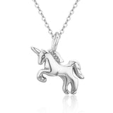 Colar unicórnio metal prata