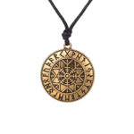 Colar viking símbolo mágico corda dourada