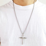 Collar crucifixo prata