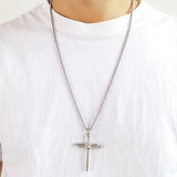 Collar crucifixo prata