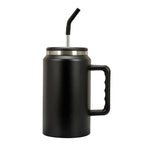 Copo térmico com palhinha preto