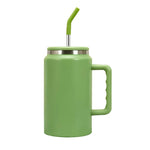 Copo térmico com palhinha verde