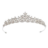 Coroa prateada com pedras de strass valor por defeito título