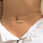 Corrente cintura babygirl ouro