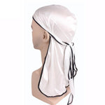 Durag branco com borda preta valor por defeito título