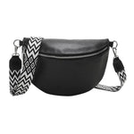 Elegante bolsa de cintura grande preto