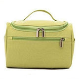Estojo de maquilhagem com múltiplos bolsos verde claro