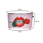 Estojo de maquilhagem para batons rosa