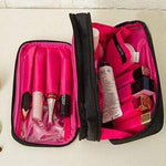 Estojo para pincéis de maquilhagem preto + cor-de-rosa