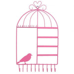 Expositor de joias de parede cor-de-rosa