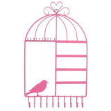 Expositor de joias de parede cor-de-rosa