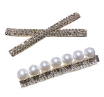 Ganchos de cabelo com strass e pérolas valor por defeito título