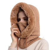 Gorro balaclava castanho para mulher título por defeito