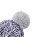 Gorro balaclava cinzento com pompon título por defeito