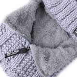 Gorro balaclava cinzento com pompon título por defeito