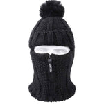 Gorro balaclava preto com pompon título por defeito