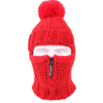 Gorro balaclava vermelho com pompon título por defeito