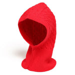 Gorro balaclava vermelho de malha título por defeito