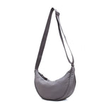 Grande bolsa de cintura em nylon cinzento