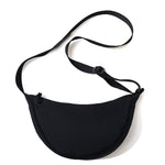 Grande bolsa de cintura em nylon preto