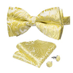 Laço amarelo amarelo paisley