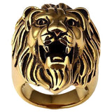 Luxuoso anel de leão 54,5 mm