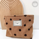 Necessaire às bolinhas castanho