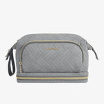 Necessaire com 3 compartimentos cinzento