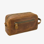 Necessaire de couro castanho para homem castanho