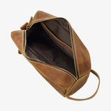 Necessaire de couro castanho para homem