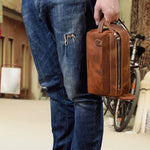 Necessaire de couro masculino