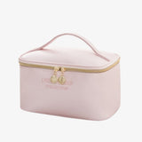 Necessaire feminina elegante cor-de-rosa