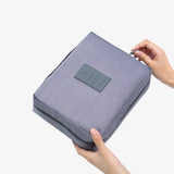 Necessaire feminino com 2 compartimentos azul